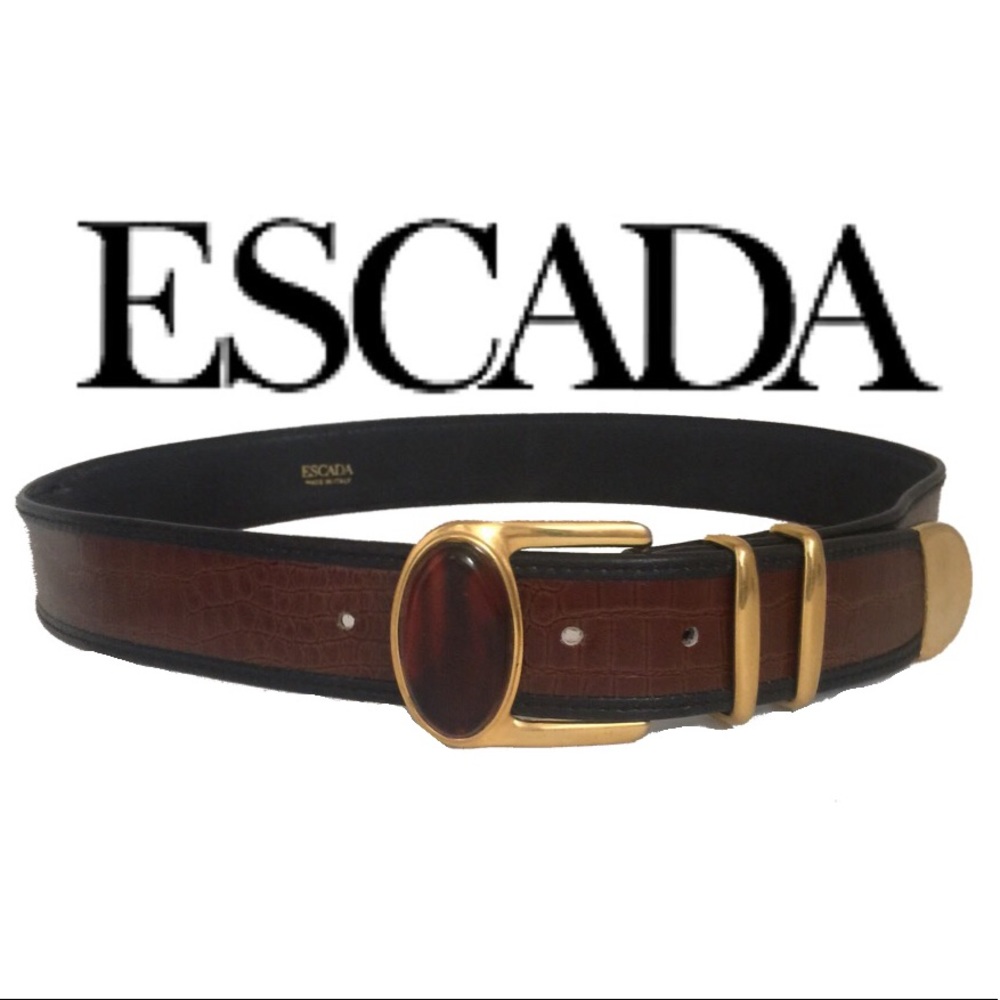 ESCADA Crocodile Designer Luxury Label Belt